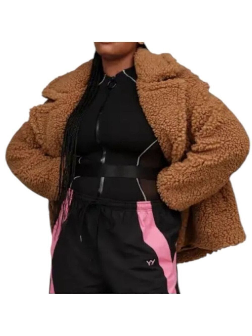 UGG Gertrude Short Teddy Coat in Chestnut Brown Sz Large Soft and cozy - Picture 3 of 13